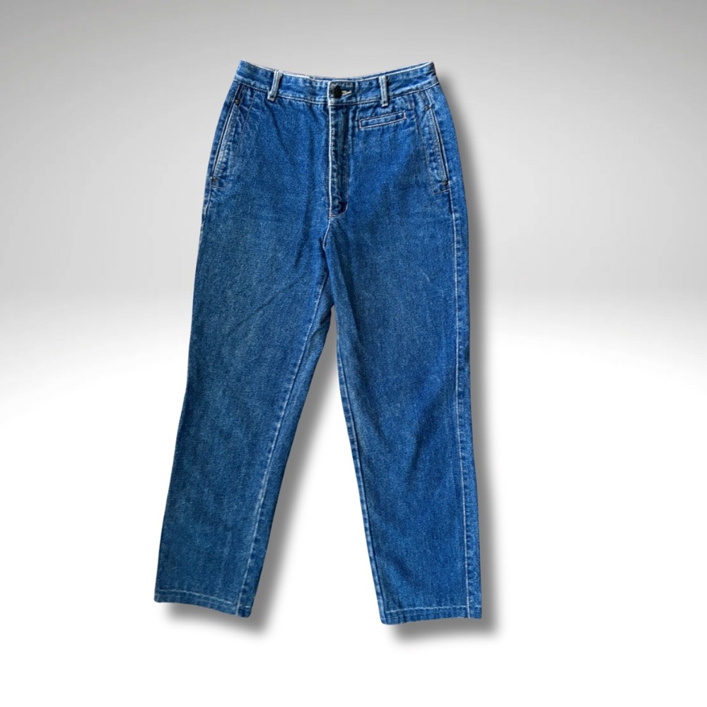 Vintage AVE 78 High Rise Straight Leg Jeans Made in Hong Kong 25” Waist